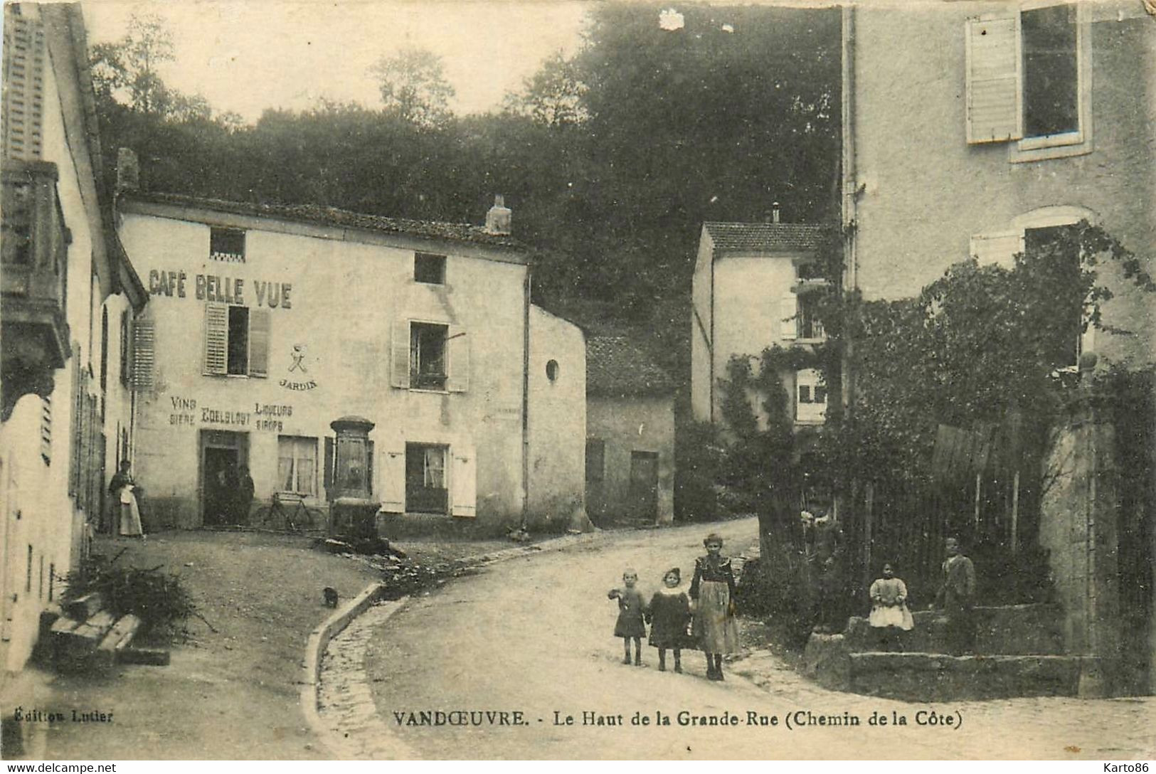 Vandoeuvre * Le Haut De La Grande Rue Du Village * Le Café Belle Vue * Villageois - Vandoeuvre Les Nancy