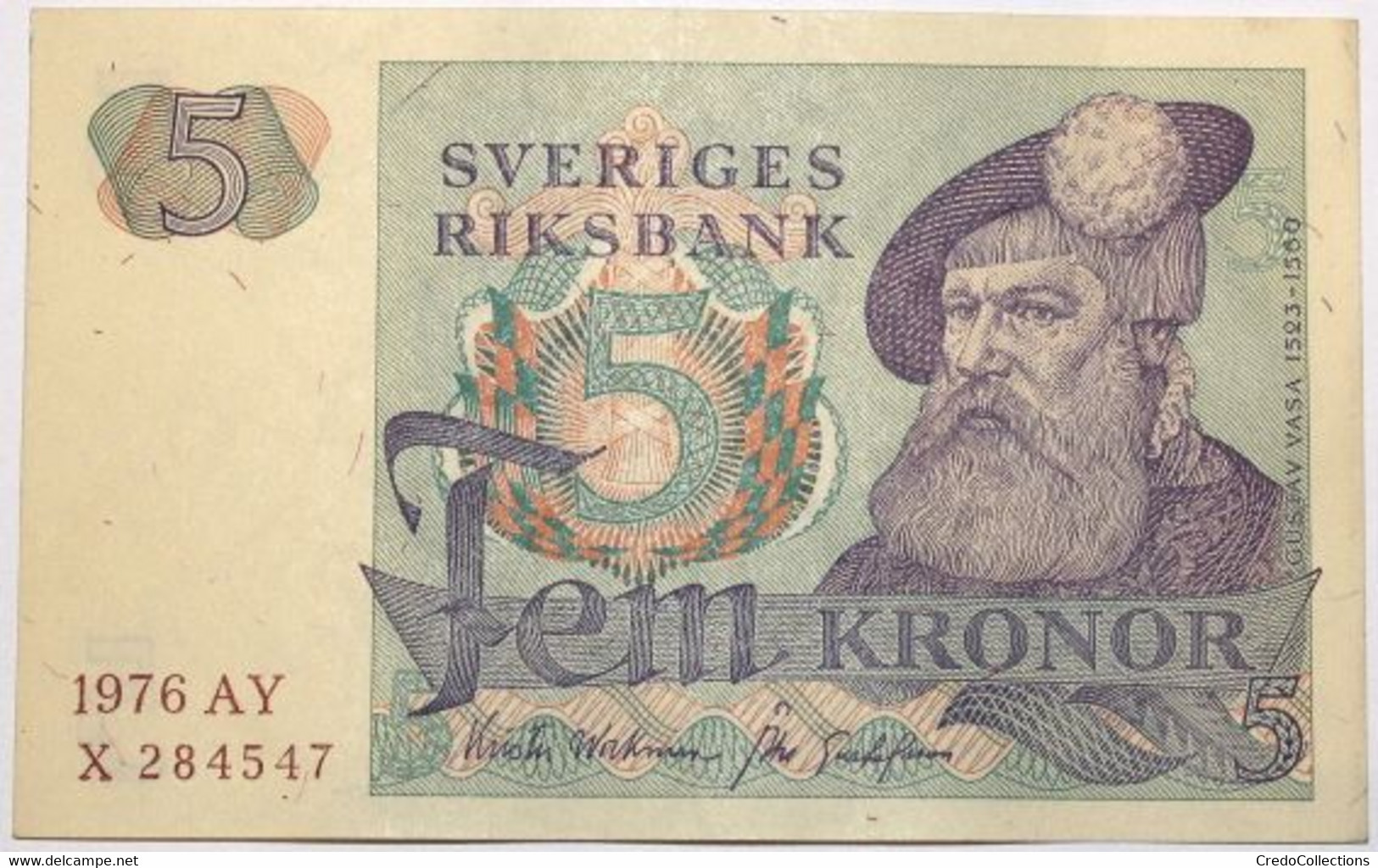 Suède - 5 Kronor - 1976 - PICK 51c.4 - NEUF - Svezia