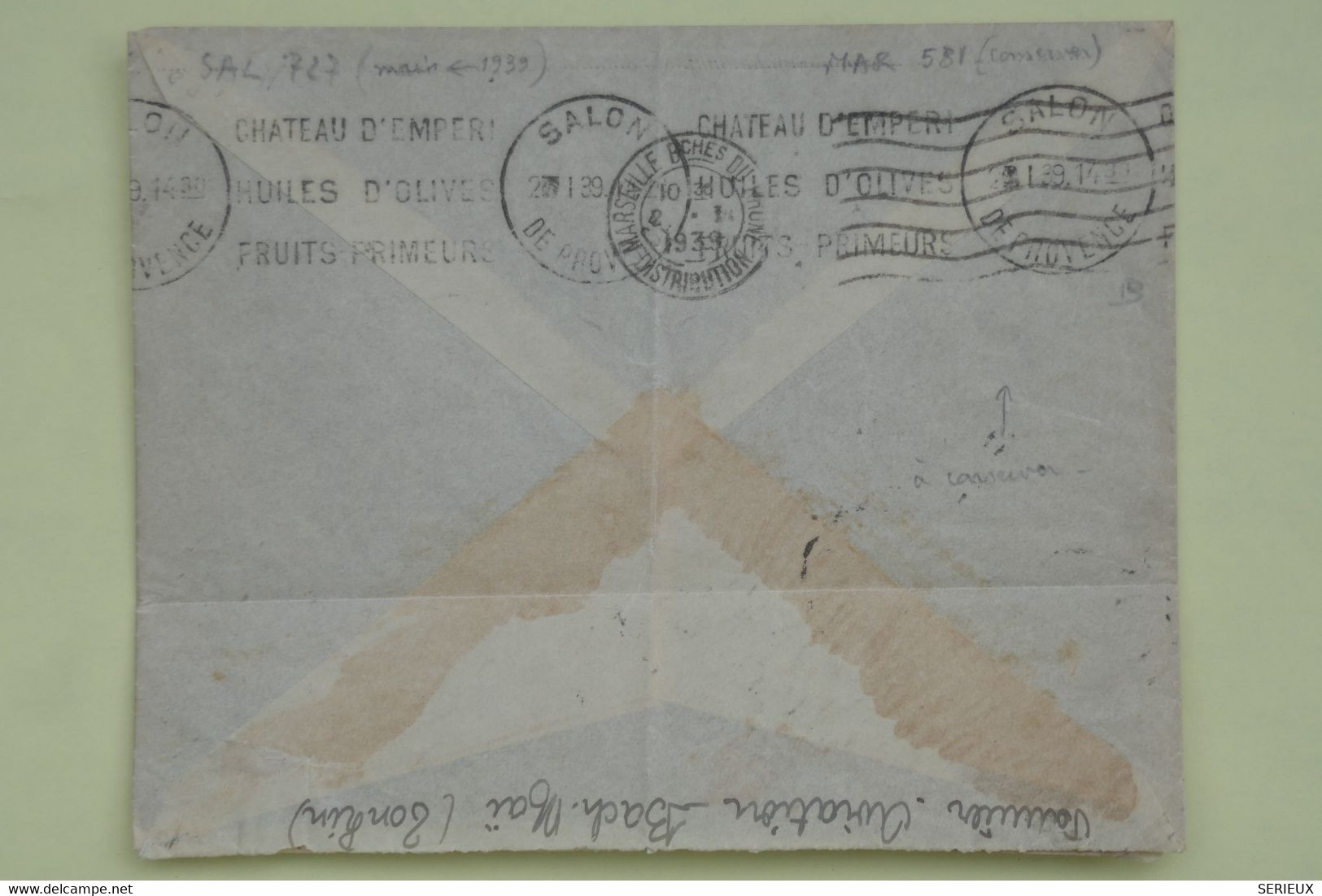 AM18 INDOCHINE BELLE LETTRE 1938 HANOI  POUR REIMS  FRANCE REDISTRIBUEE  +AEROPHILATELIE +AFFRANCH.  INTERESSANT - Storia Postale