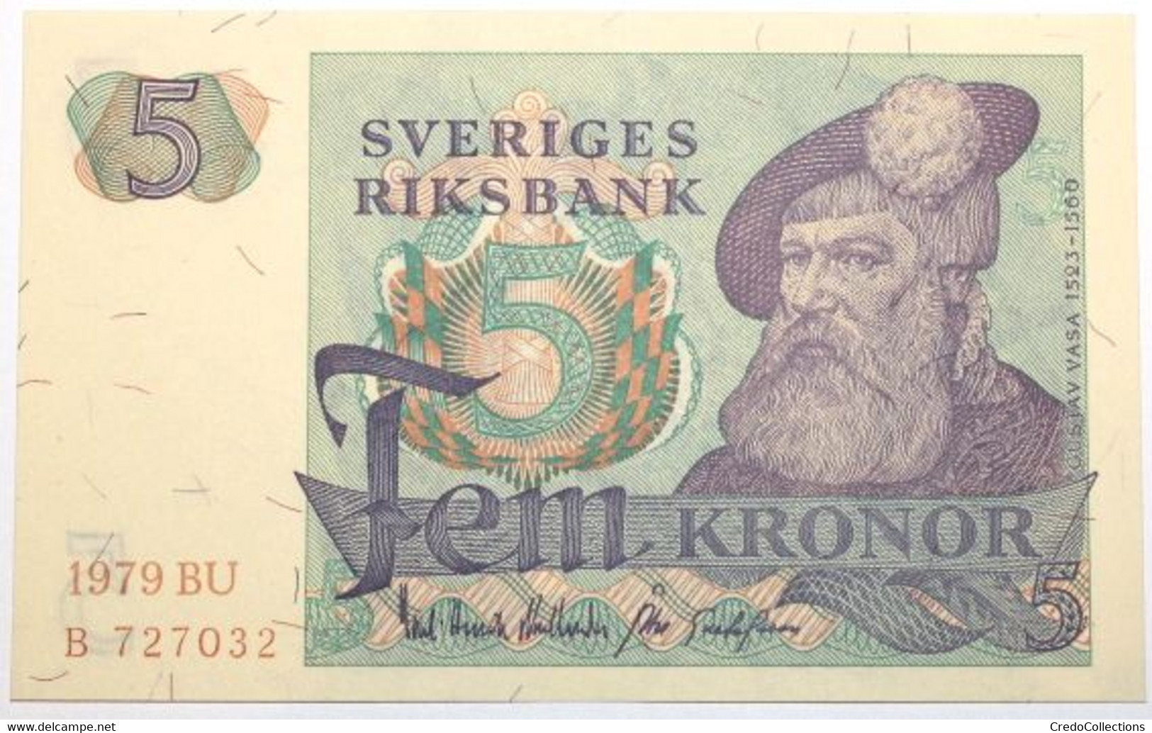 Suède - 5 Kronor - 1979 - PICK 51d.3 - NEUF - Svezia