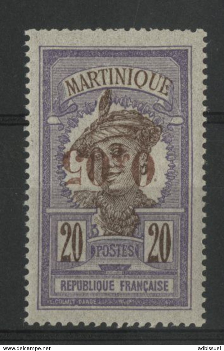 MARTINIQUE SURCHARGE RENVERSEE N° 106 A Neuf ** Cote 180 € Signé Calves. TB - Neufs