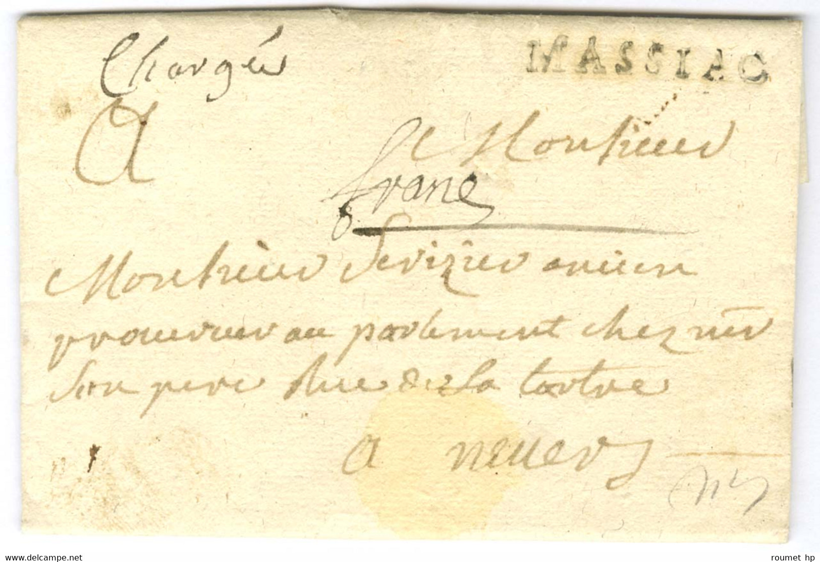 MASSIAC (L N° 1) + '' Franc '' (L N° 2) + '' Chargé '' (L N° 3). 1791. - TB / SUP. - R. - Sonstige & Ohne Zuordnung