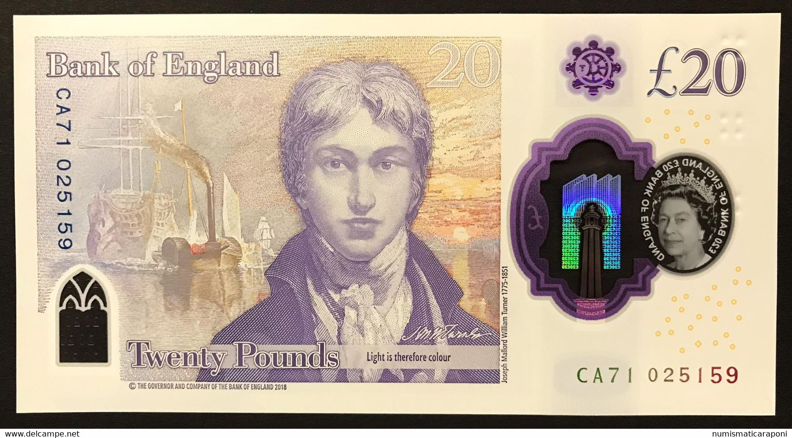 GRAN BRETAGNA Great Britain 20 Pounds Polimer Sarah John Queen Elizabeth II Q.fds  LOTTO 3939 - 20 Pounds