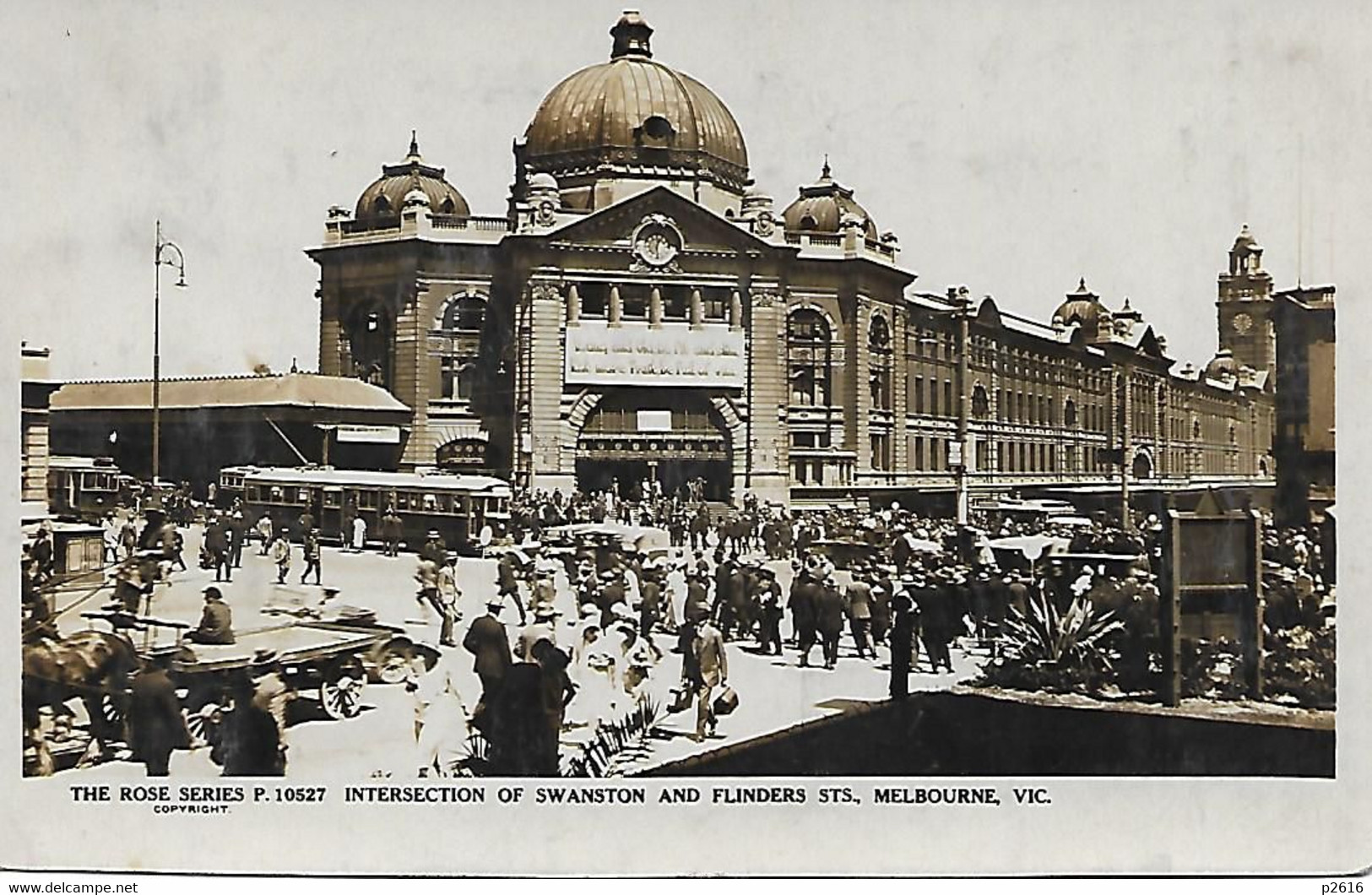 AUSTRALIE -  MELBOURNE -  1928 -  INTERSECTION OF SWANSTON AND FLINTERS STS . MELBOURNE VIC - VOIR LE VERSO - Melbourne
