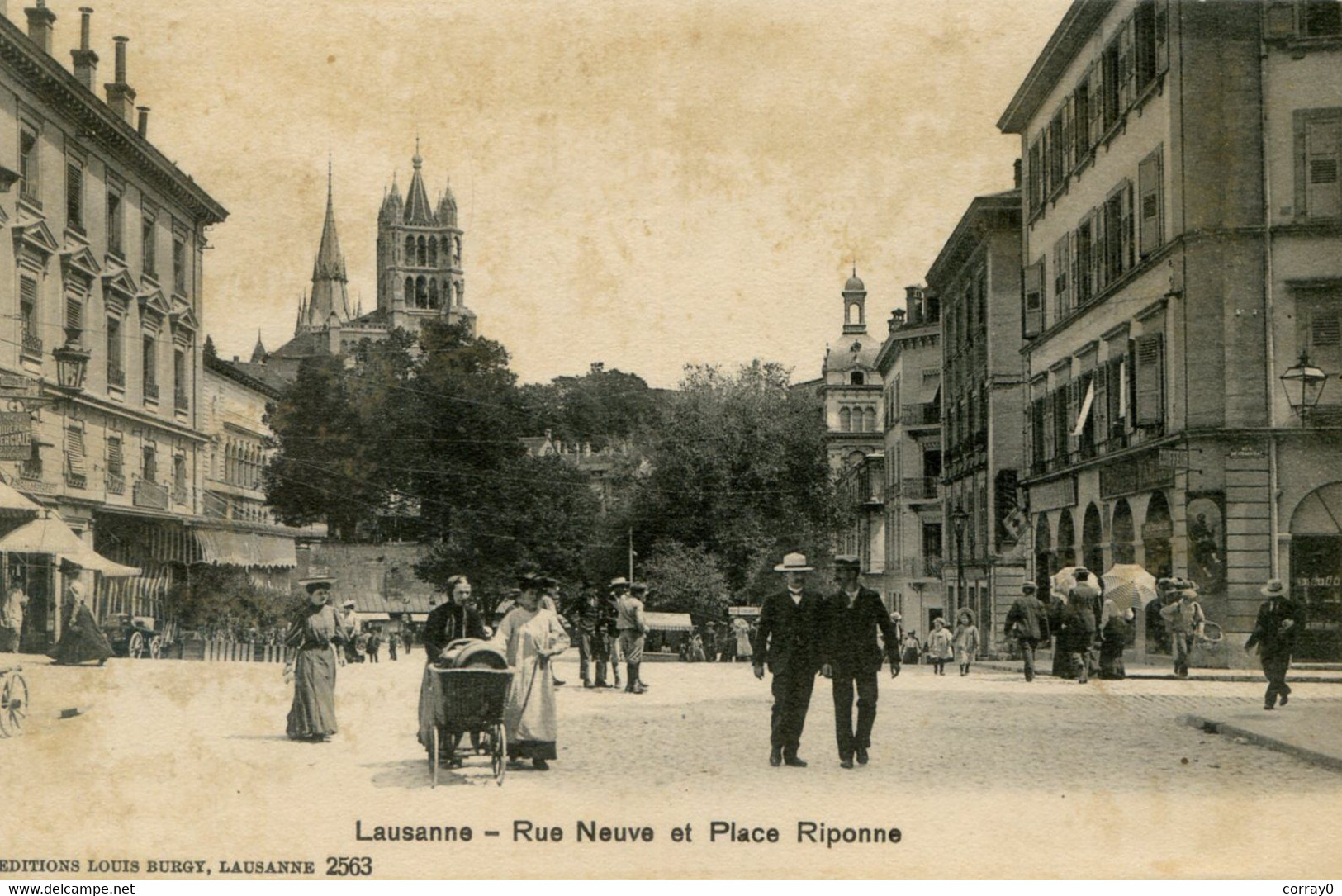 99A..... LAUSANNE. Rue Neuve Et Place Riponne - Lausanne