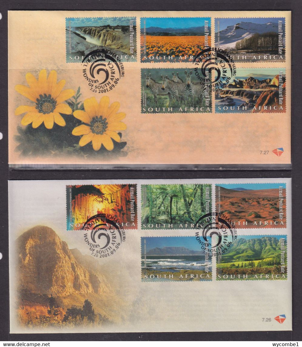 SOUTH AFRICA - 2001 Natural Wonders FDC X 2 - Covers & Documents