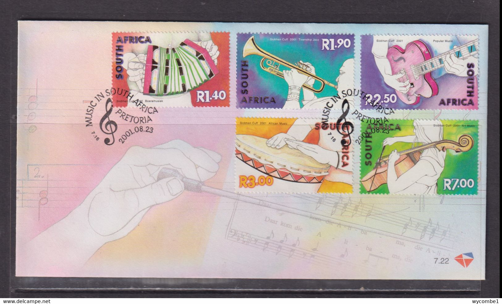 SOUTH AFRICA - 2001 Musical Instruments FDC - Covers & Documents