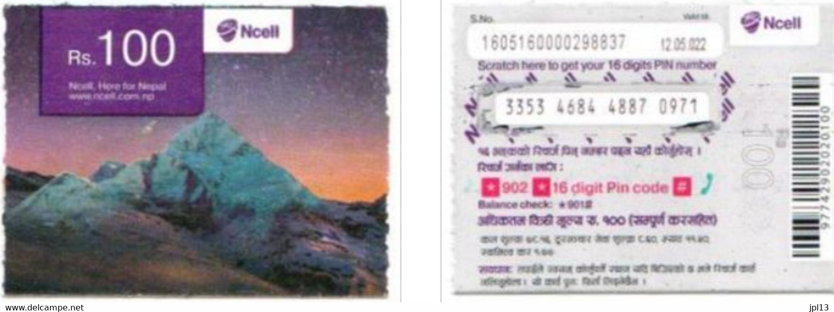 Recharge GSM - Népal - Ncell - Mt. Everest, Exp.24.10.2021 - Népal