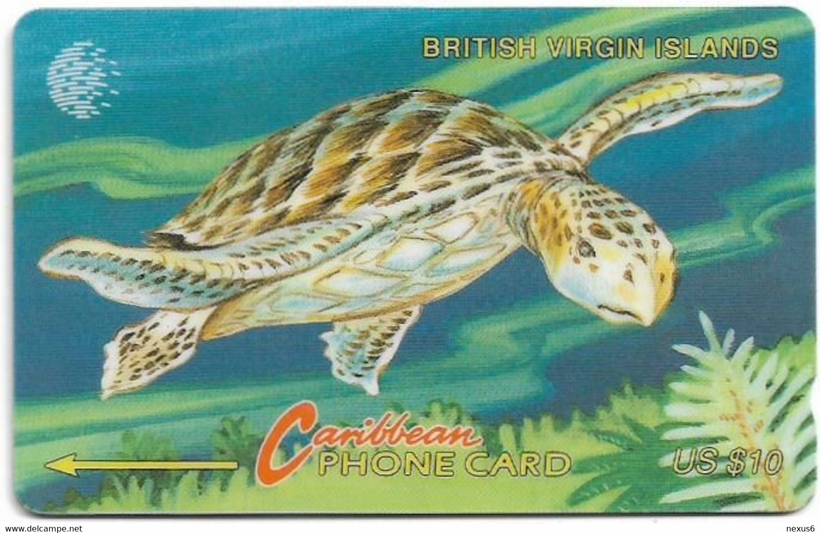 British Virgin Islands - C&W (GPT) - Turtle - 20CBVB - 1994, 7.970ex, Used - Vierges (îles)
