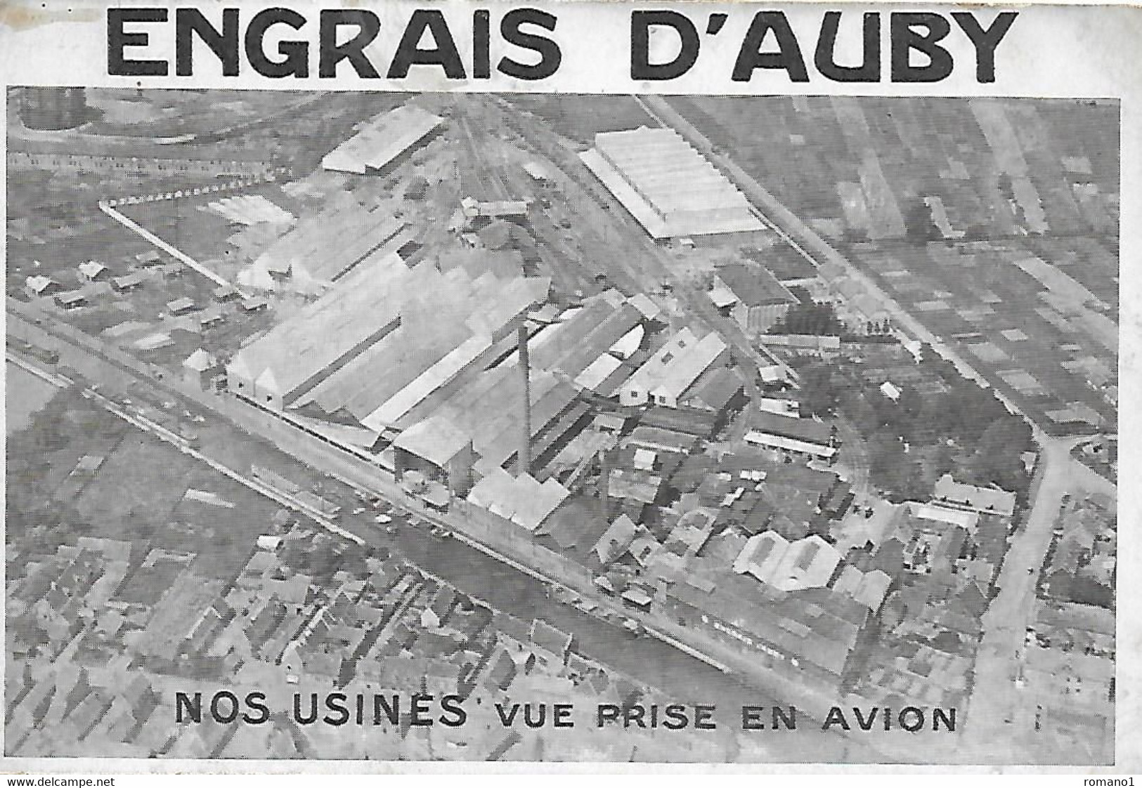 59)   AUBY  -  ENGRAIS D' AUBY  - Nos Usines Vue Prise En Avion - Auby