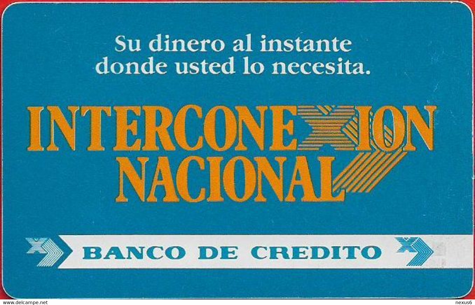 Peru - CPTcard - Interconexion Nacional Banco De Credito, Gem1A Symm. Black, Matt Finish, 80Units, Used - Pérou