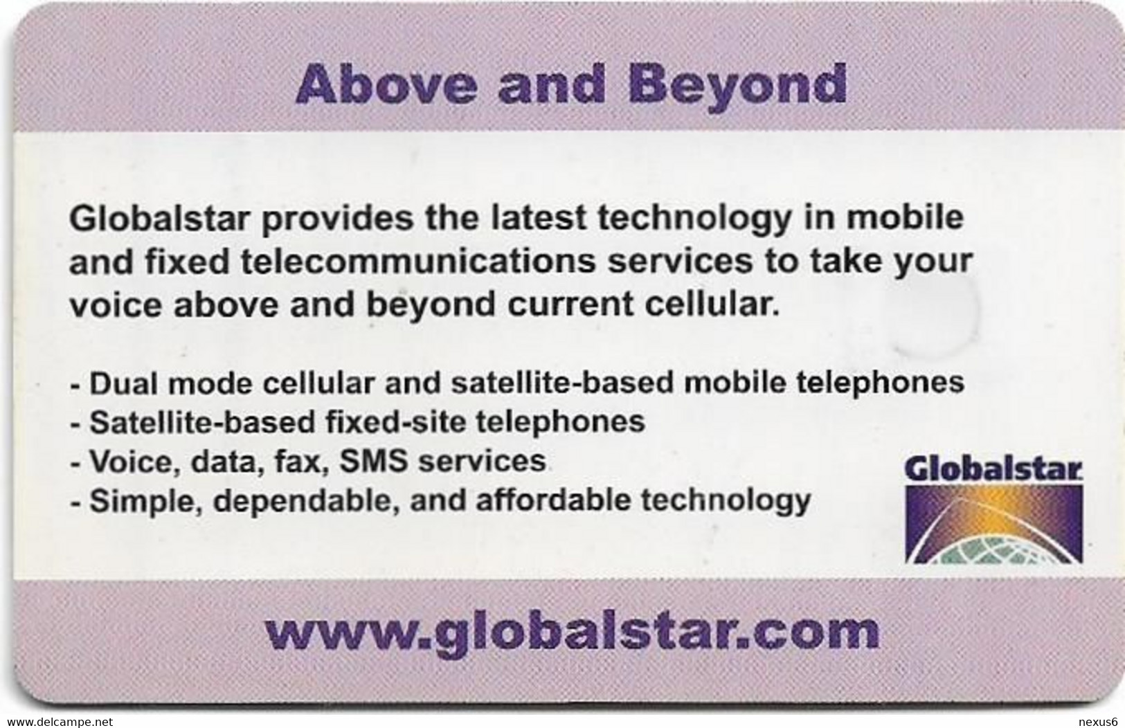 Peru - Globalstar - Above And Beyond, Satellite Demo 50Units, Used - Perú