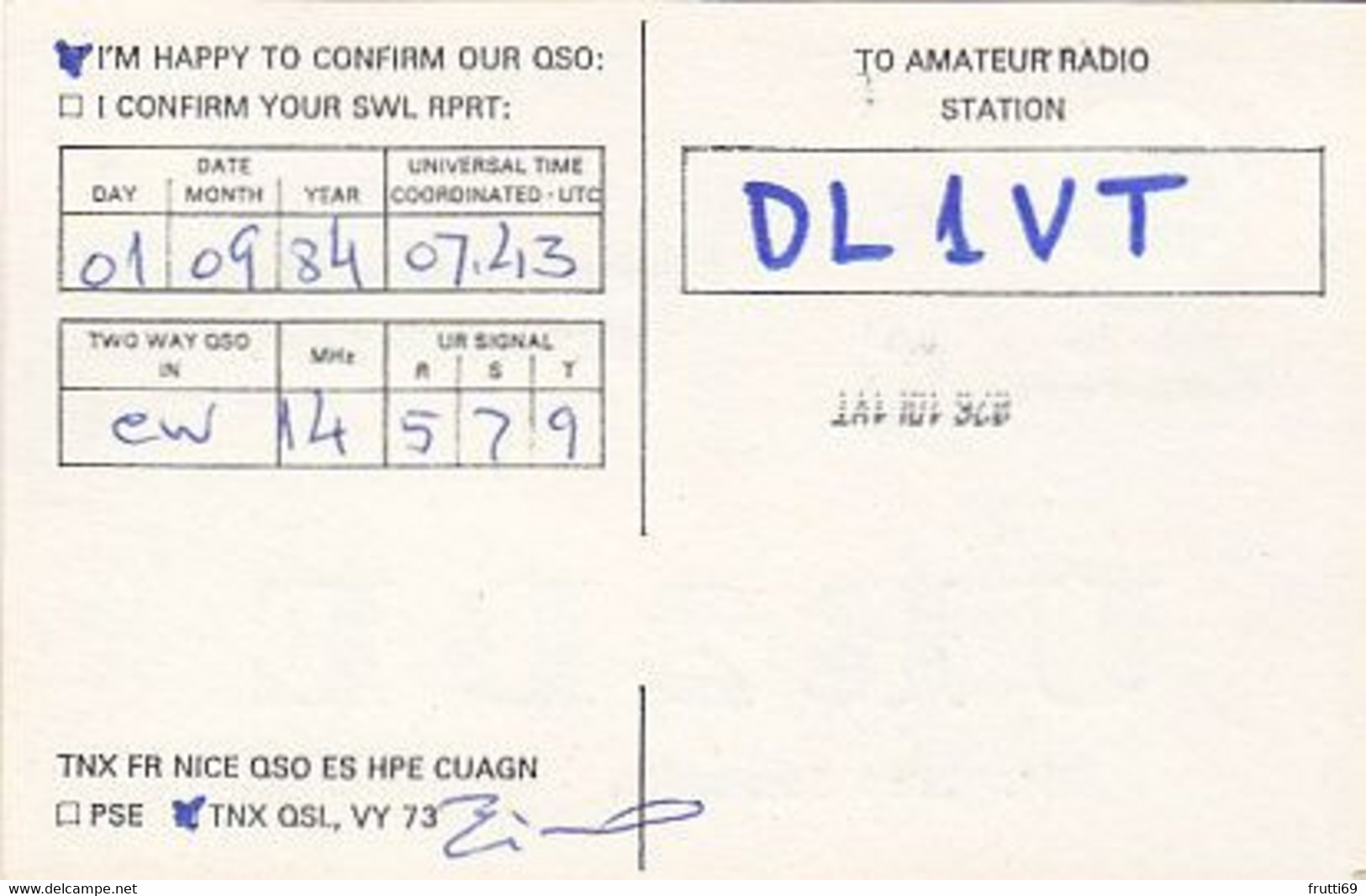 AK 059640 QSL - Estonia - Tartu - Radio