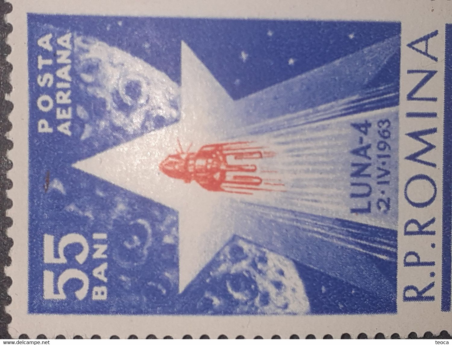 Stamps Errors Romania 1963 # Mi 2143 Printed In Full Circle Before The Number 2, Space Cosmos  Luna 4 - Variétés Et Curiosités