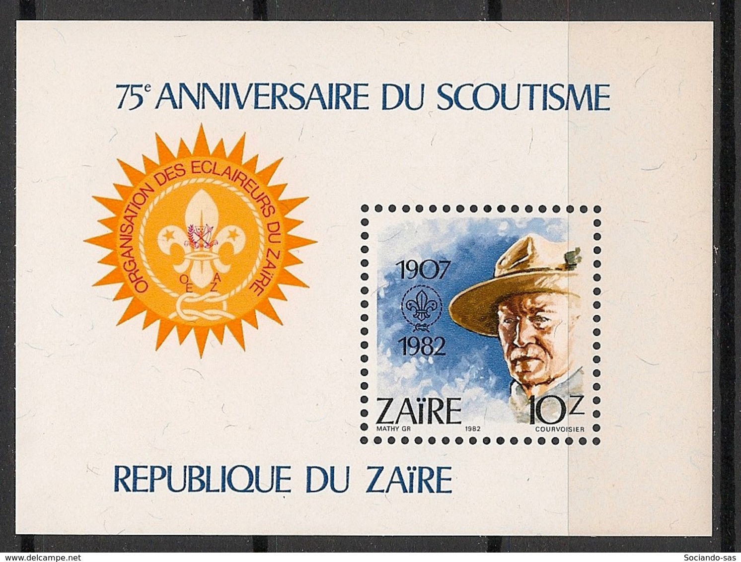 ZAIRE - 1982 - Bloc Feuillet N°Yv. 29 - Scoutisme - Neuf Luxe ** / MNH / Postfrisch - Ongebruikt