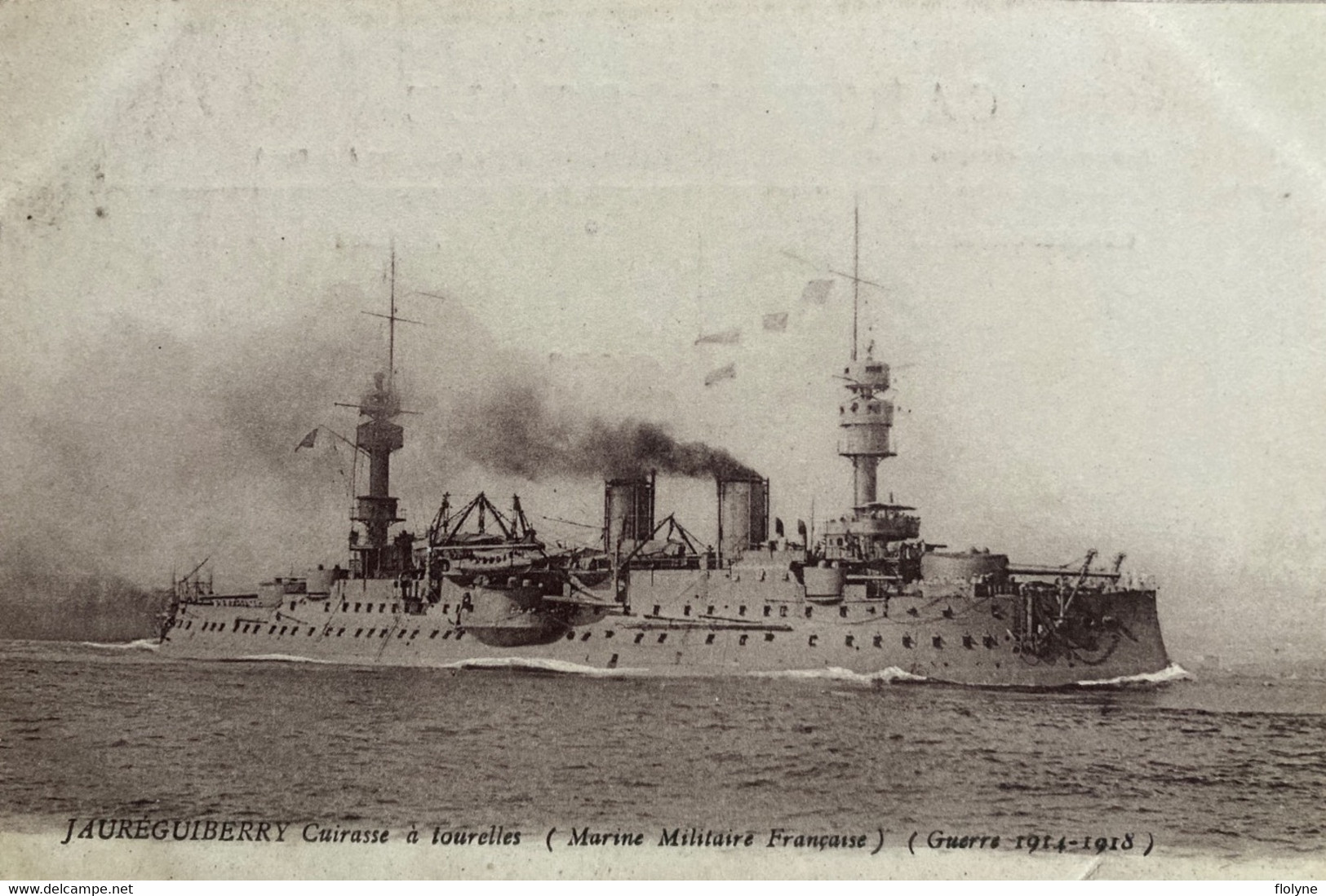 Bateau - Le Cuirassé à Tourelles JAURÉGUIBERRY - Marine Militaire Française - Militaria - Guerre