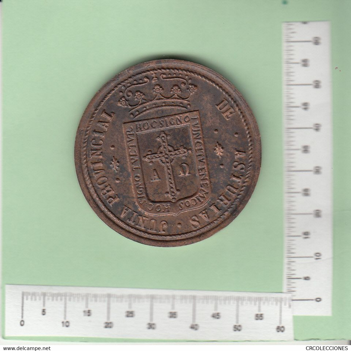 CREXP142 MEDALLA ASTURIAS JUNTA PROVINCIAL 1808 FERDIN VII MUY RARA 325 - Royal/Of Nobility