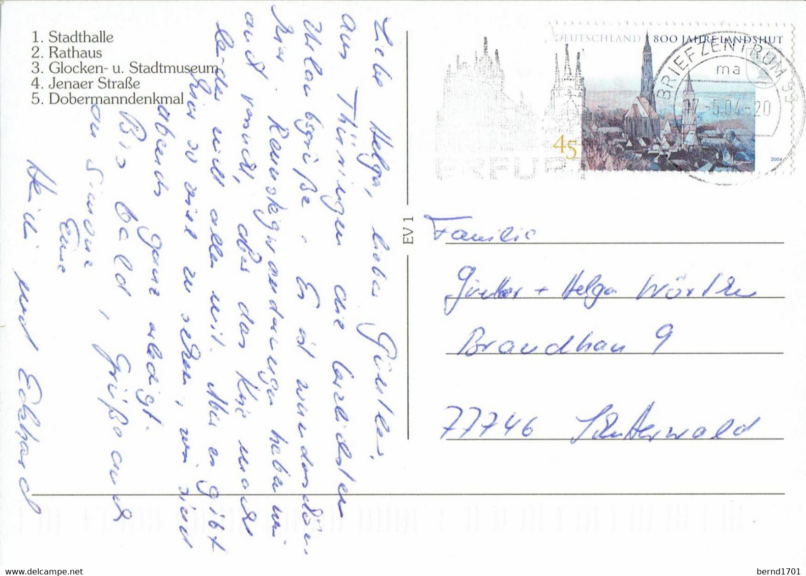 Germany / Apolda # Ansichtskarte Echt Gelaufen / View Card Used (X1388) - Apolda