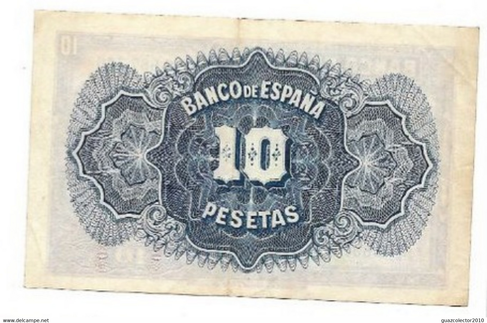 ESPAÑA: 10 PESETAS CERTI. PLATA (II REPUBLICA). AÑO 1935. SIN SERIE. MBC+. IDEAL - 10 Pesetas