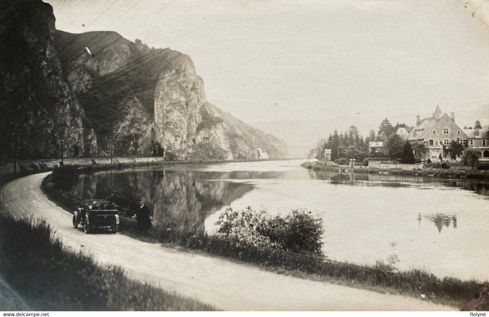 Anseremme - Dinant - Carte Photo - Route Et Vue Sur Le Village - Le Tunnel Du Chemin De Fer - Belgique Belgium - Dinant