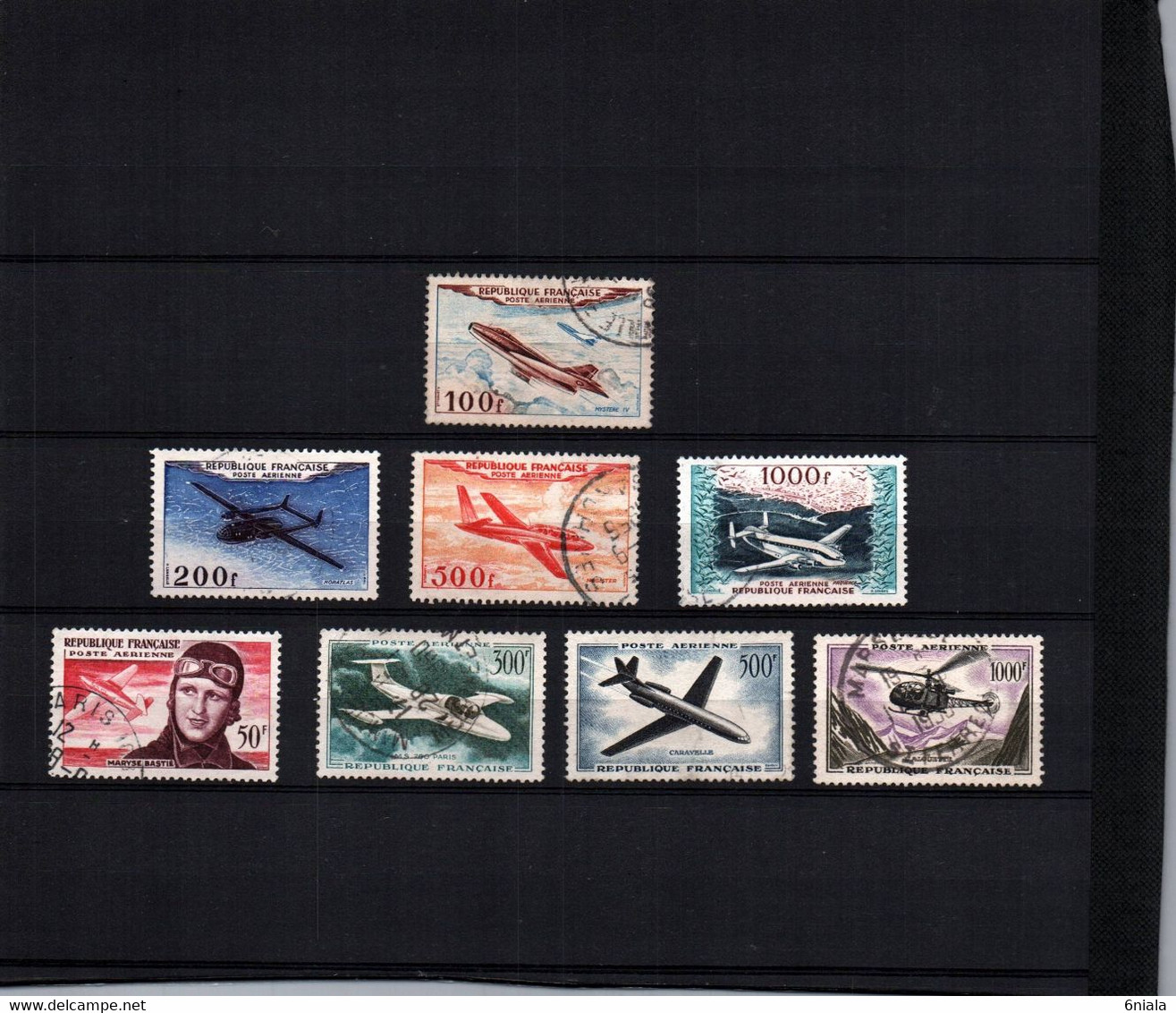 10671 Lot De 8 TIMBRES POSTE AERIENNE  Oblitérés PA N° 30 31 32 33 34 35 36 37   Cote 77€ - 1927-1959 Oblitérés