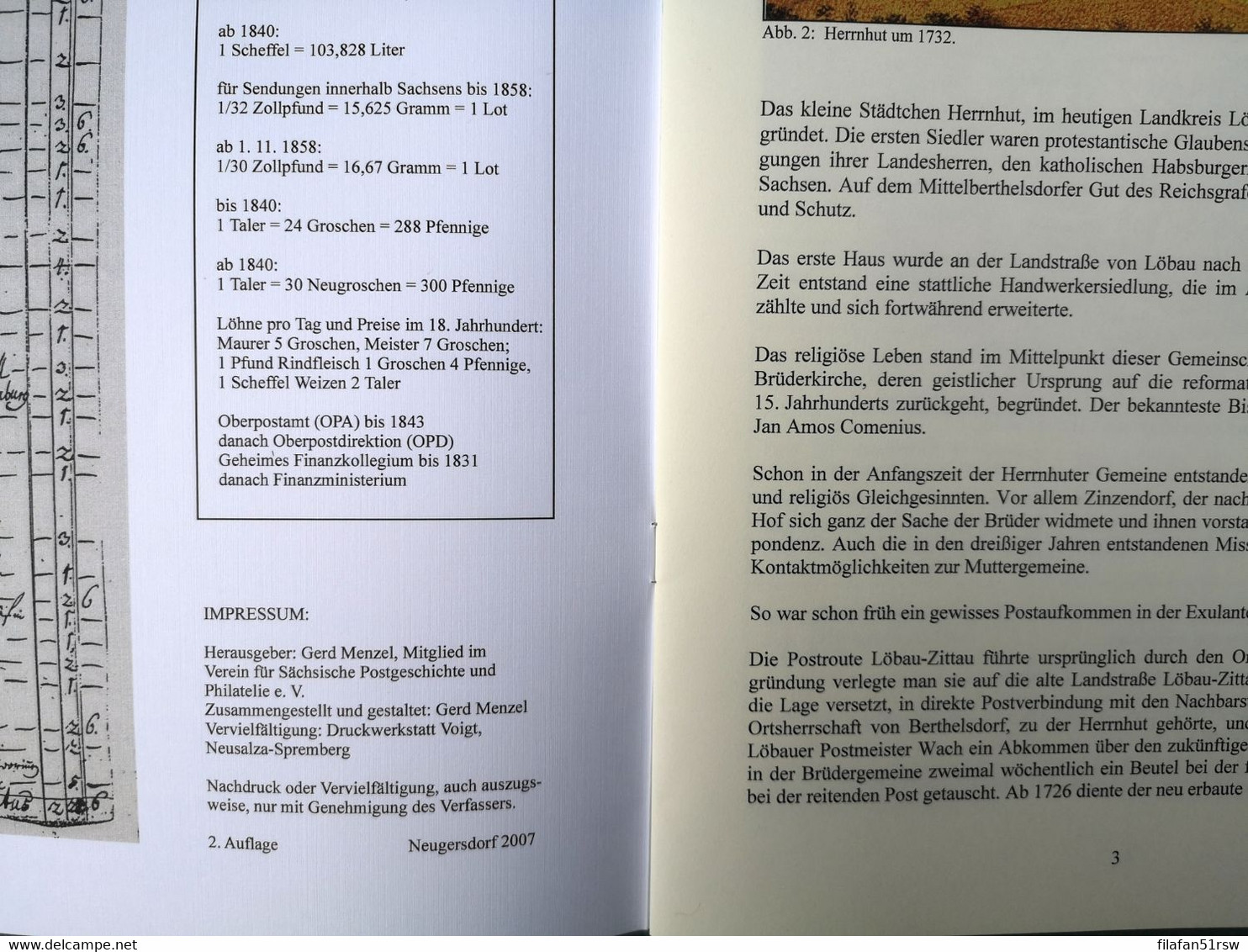 Die Post In Herrnhut, Von Ihren Anfängen Bis Zum Ende Der Königlich Sächsischen Postverwaltung Im Jahre 1867, 2. Auflage - Filatelie En Postgeschiedenis