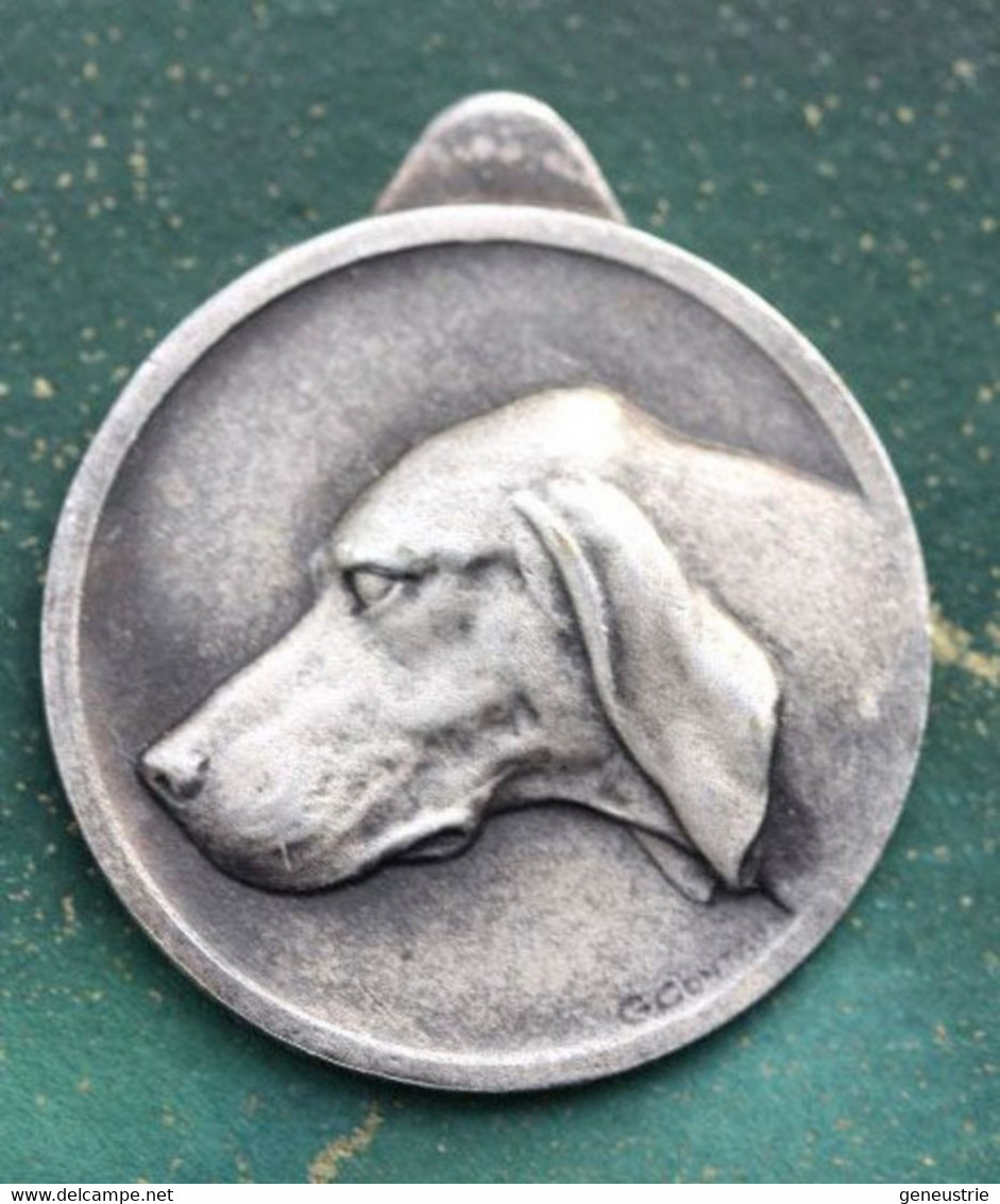 Médaille D'identification De Chien (non Percée) Provient De L'atelier Du Graveur Georges Contaux à Vigneux-sur-Seine - Professionnels / De Société