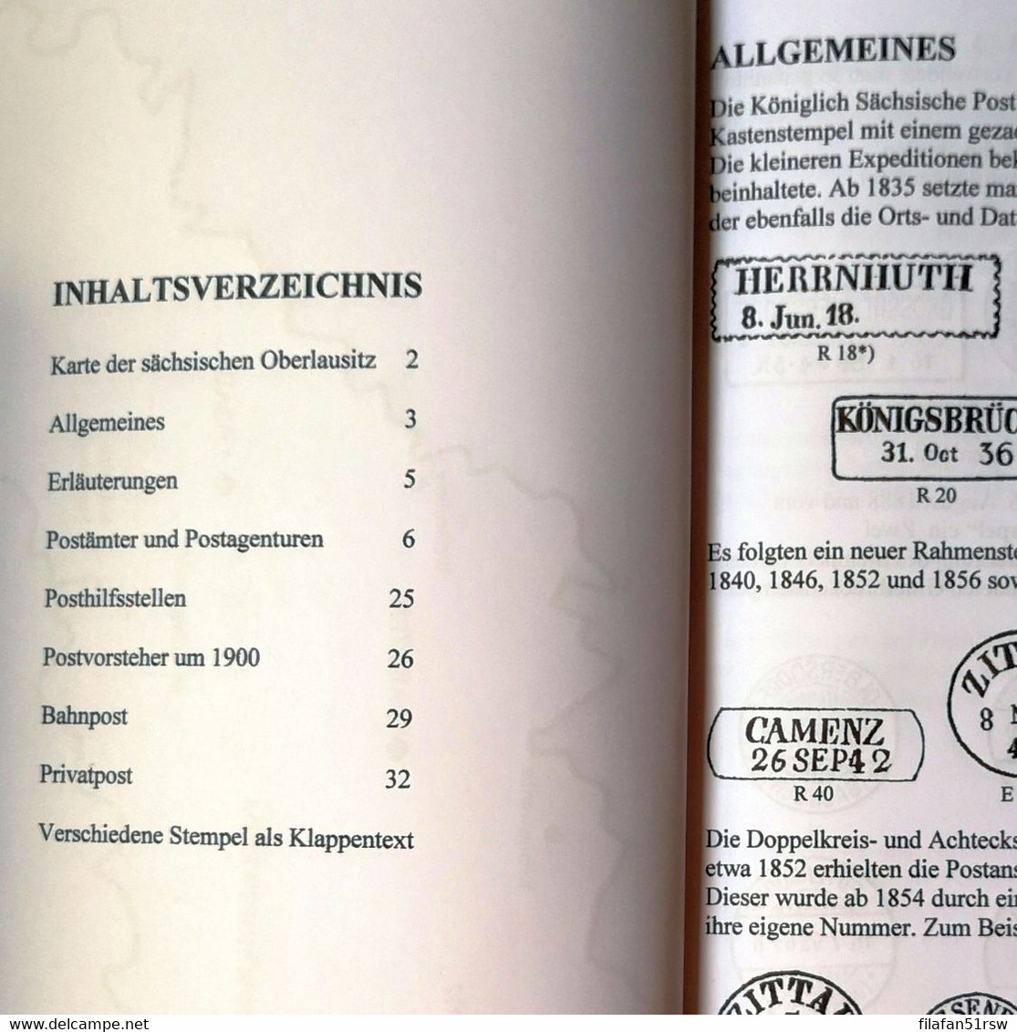 Postanstalten In Der Sächsischen Oberlausitz Und Deren Briefstempel Bis 1900 - Philately And Postal History