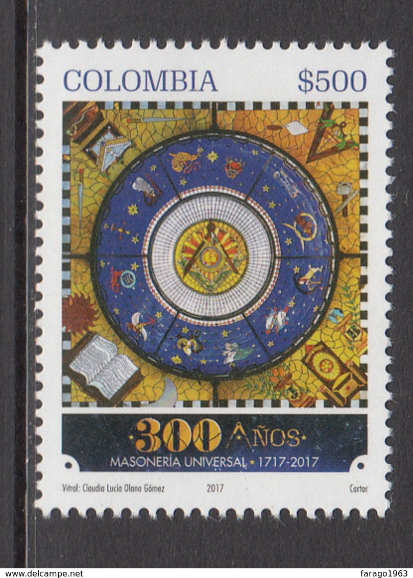2017 Colombia Masons Complete Set Of 1  MNH - Colombia