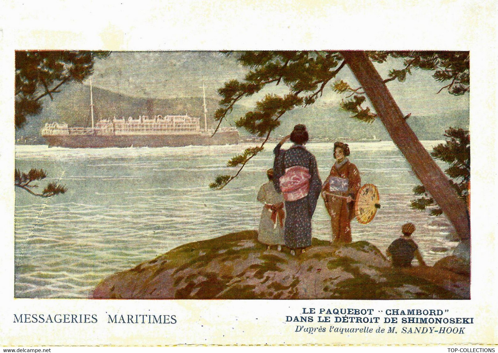 1924 MENU MESSAGERIES MARITIMES PAQUEBOT "CHAMBORD" B.E. VOIR SCANS - Menükarten