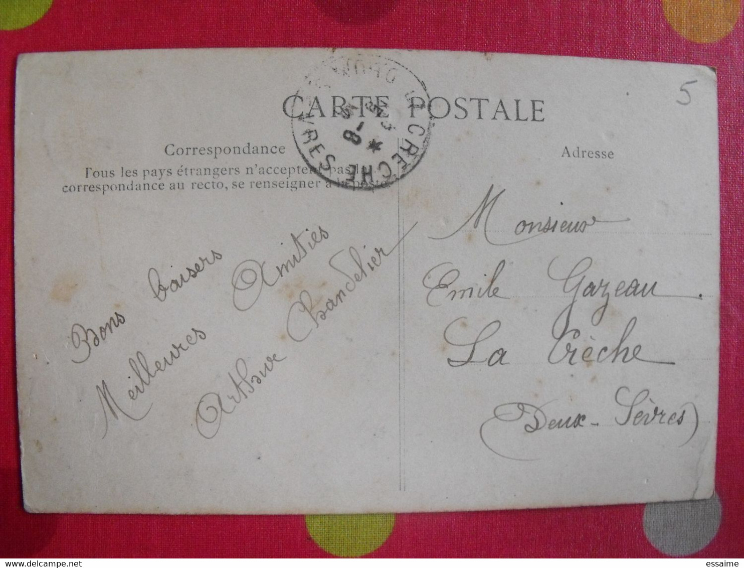 Carte Postale Mayenne. Bais. école Des Garçons. Charrette Cheval - Bais