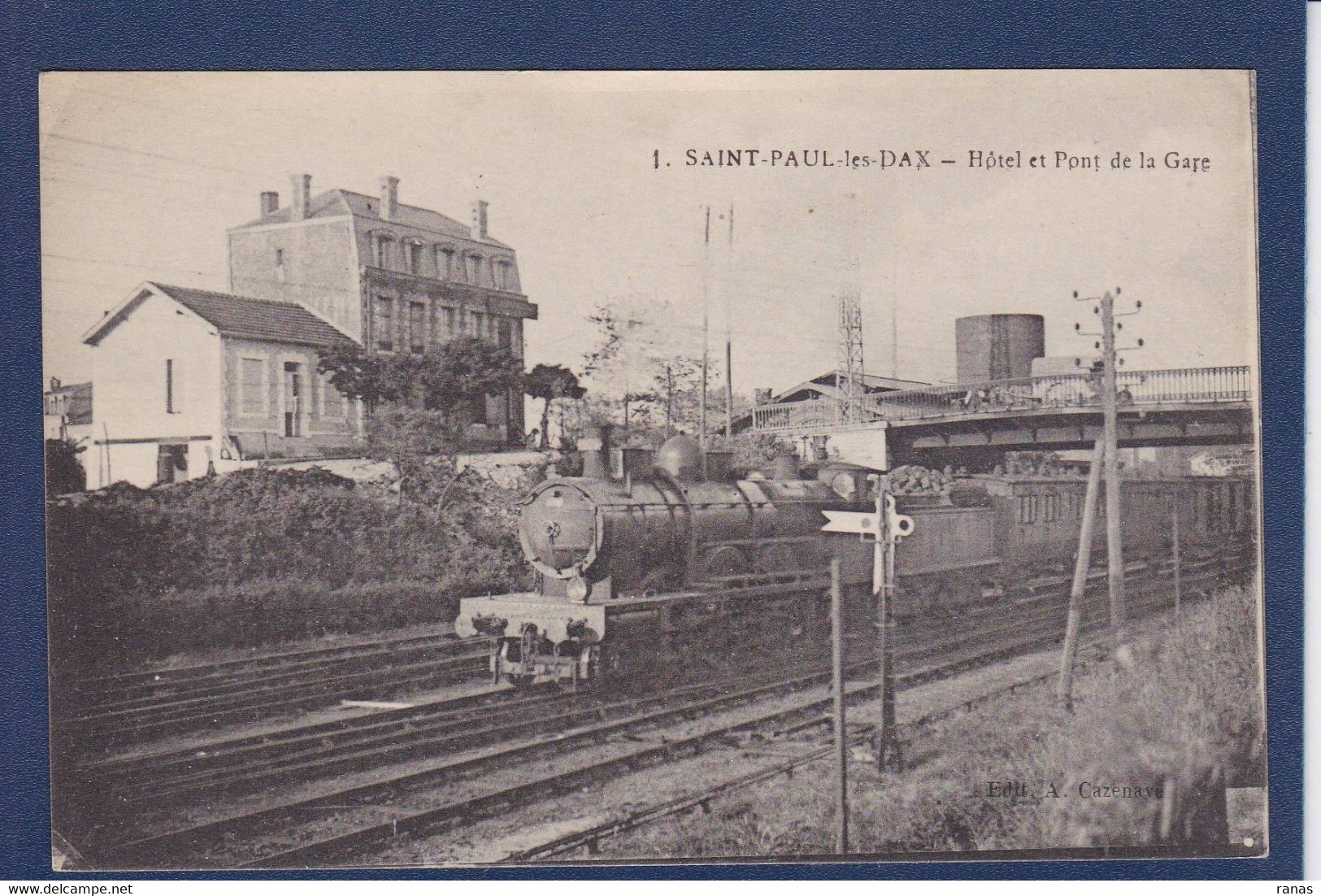 CPA [40] Landes Saint Paul Les Dax Train Chemin De Fer Station Gare Non Circulé - Andere & Zonder Classificatie