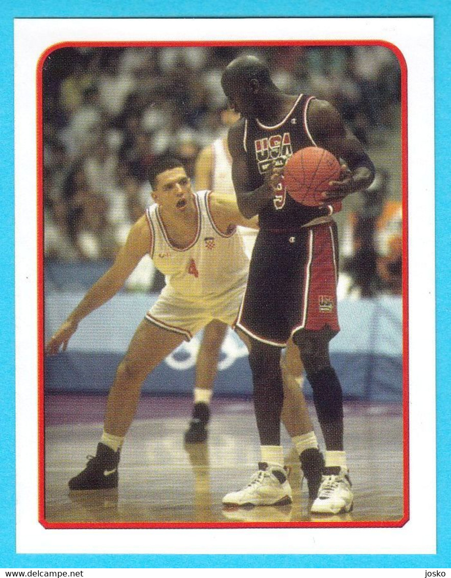 MICHAEL JORDAN - Dream Team (1992 United States Men's Olympic Basketball Team) Croatian Card Sticker 2015 Chicago Bulls - 2000-Now