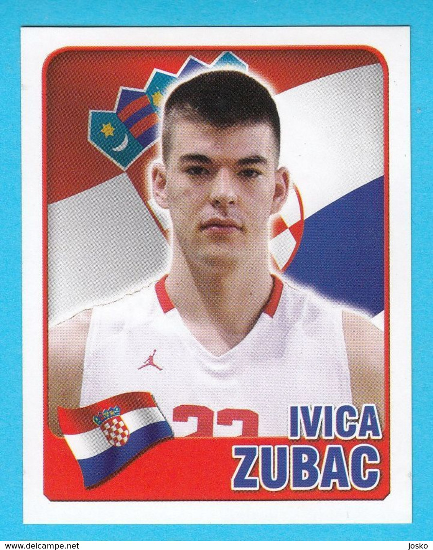 IVICA ZUBAC - Croatian Basketball ROOKIE Card Sticker 2015 * Los Angeles Clippers Los Angeles Lakers South Bay Lakers - 2000-Now