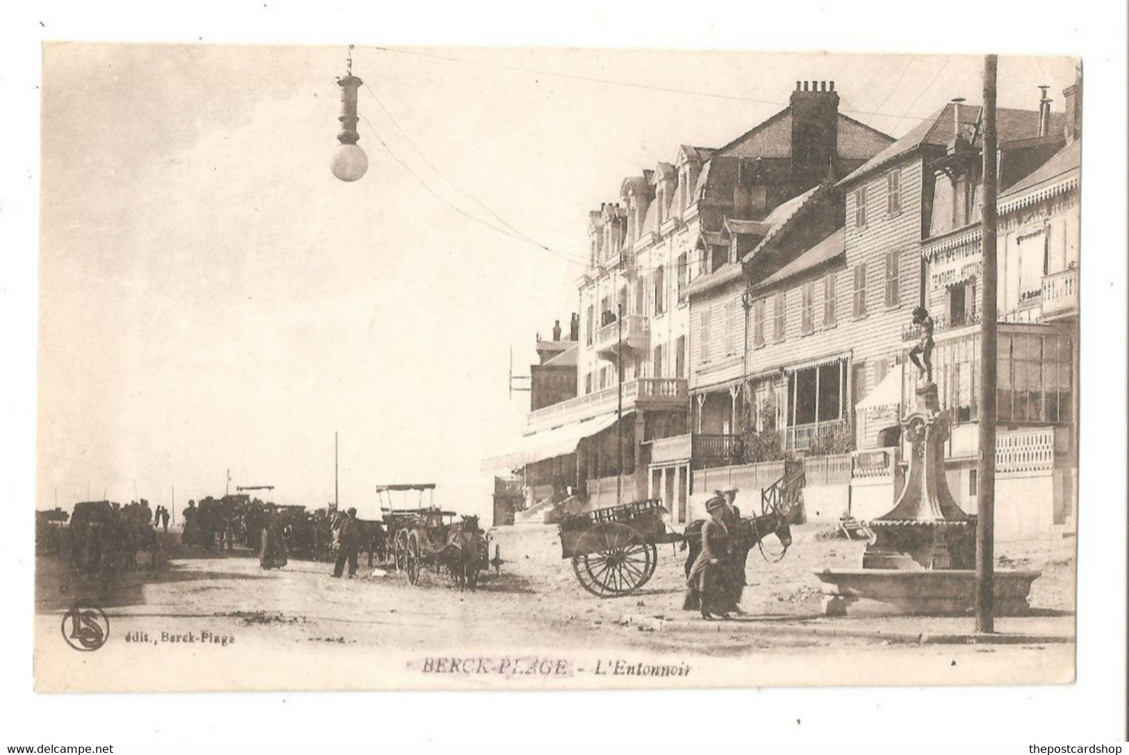 62 CPA - Military Usage Soldiers Message 17-9-1918 BERCK PLAGE L'ENTONNOIR 2 SCAN - Berck