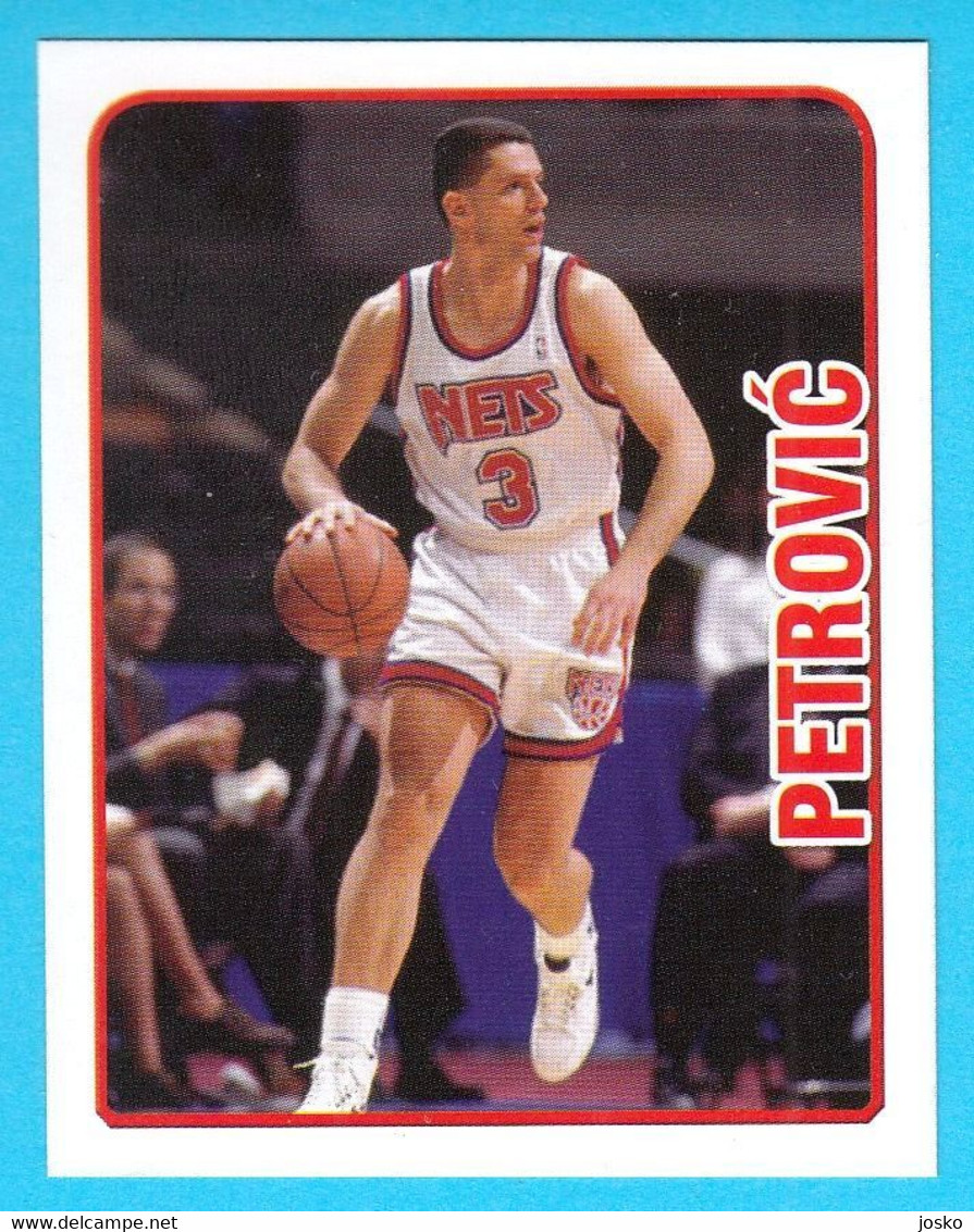 DRAZEN PETROVIC - Croatian Basketball Card Sticker 2015 * New Jersey Nets Brooklyn Nets Portland Trail Blazers - 2000-Now