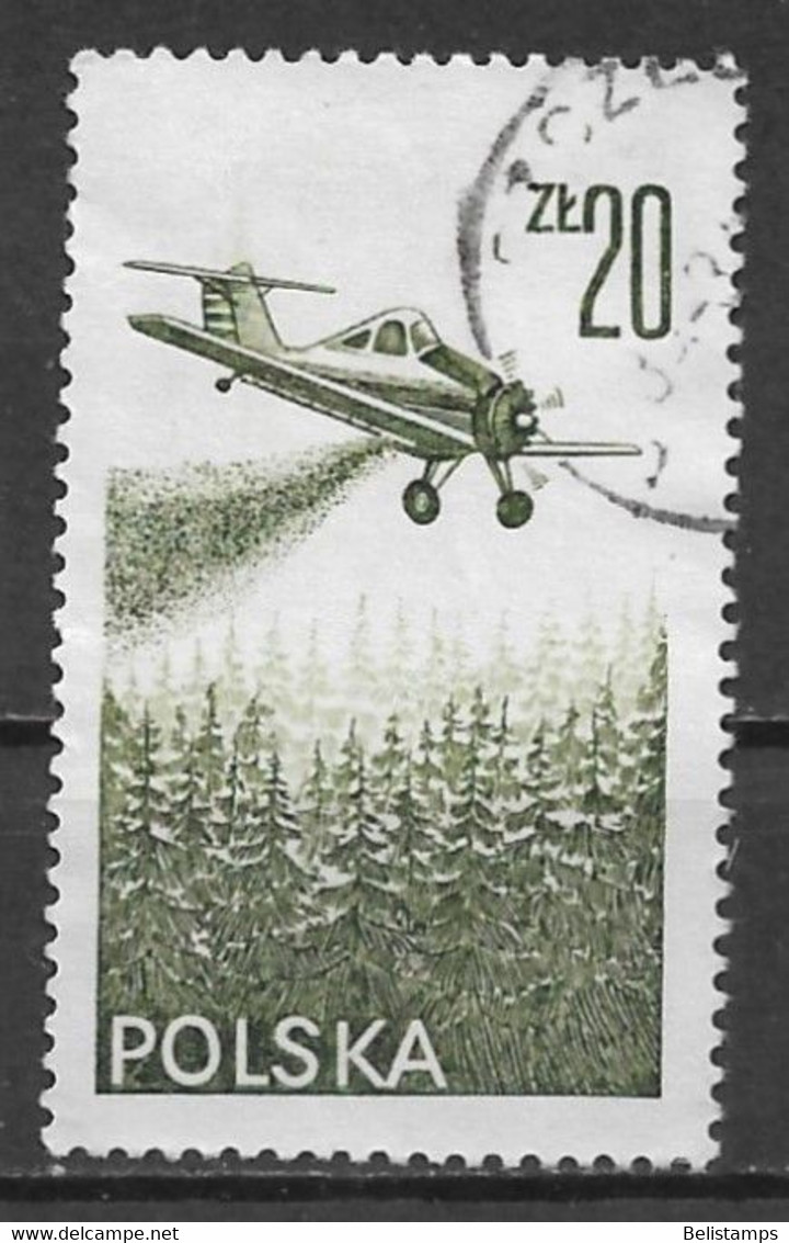 Poland 1976. Scott #C55 (U) Contemporary Aviation, PZL-106 Crop Spraying Plane  *Complete Issue* - Used Stamps