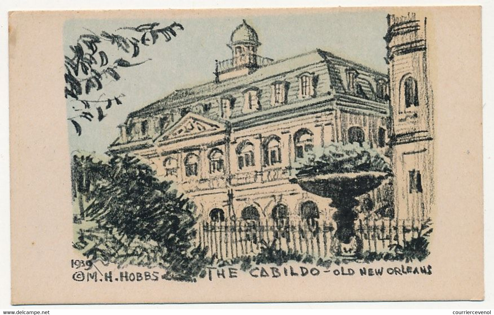 6 CPA - ETATS UNIS - NEW ORLEANS - 6 cartes postales illustrées M.H.Hobs (1939) Vues de New Orleans