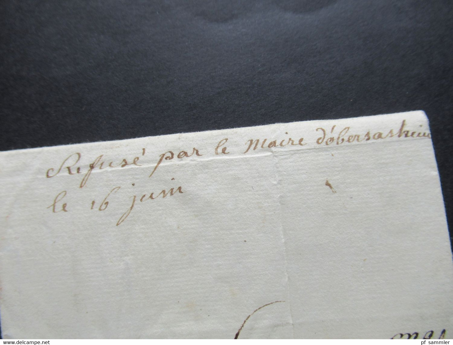 Frankreich 1806 Departement Conquis 91 Ostende handschriftlich Service Militaire / Armée  Brief doppelt verwendet!