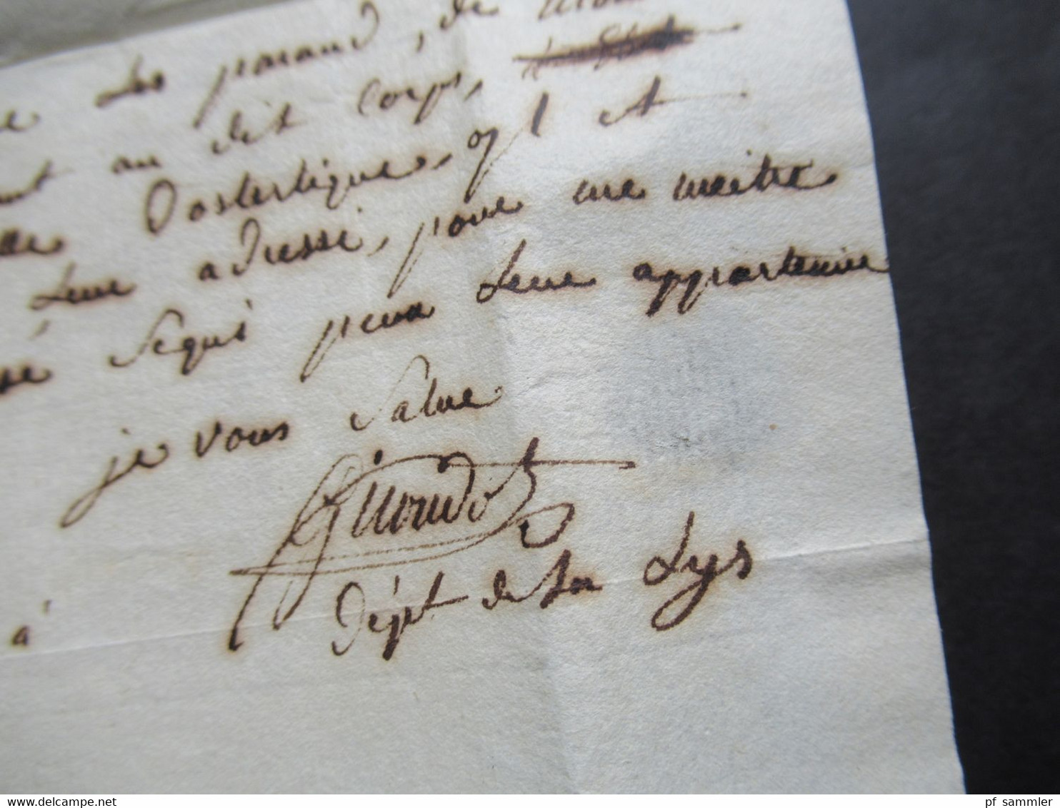 Frankreich 1806 Departement Conquis 91 Ostende handschriftlich Service Militaire / Armée  Brief doppelt verwendet!