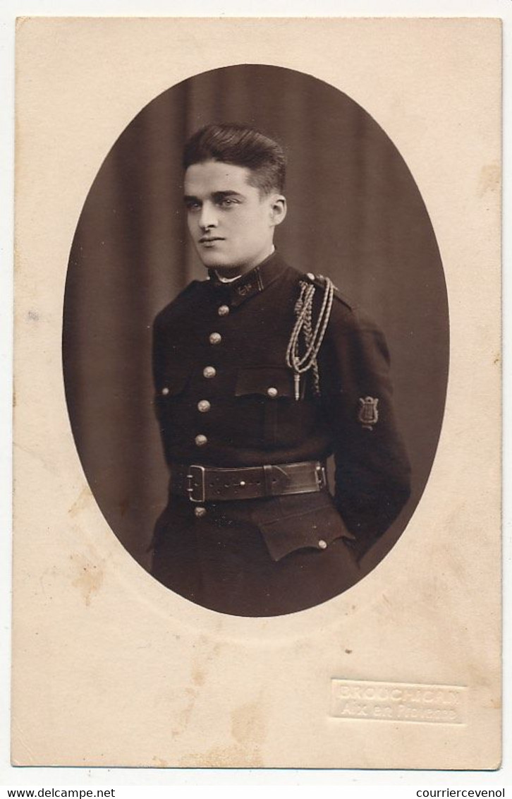 CPA Photo - Portrait De Militaire, Musicien, Artillerie De Marine - Personajes