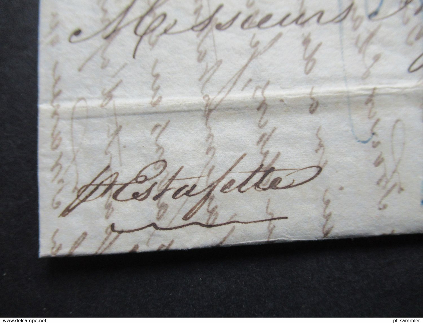 Frankreich 1829 Transitbrief Aus England London Roter L1 Angl. Est. Handschriftlich Per Estafette / Eilbrief Nach Cognac - Entry Postmarks