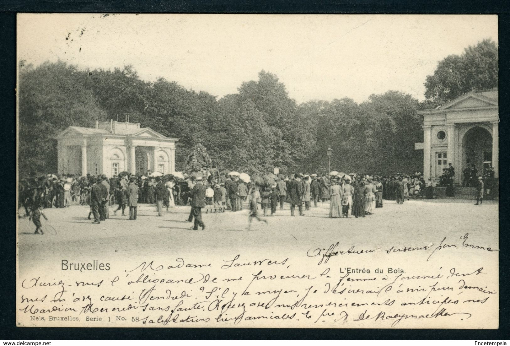 CPA - Carte Postale - Belgique - Bruxelles - L'Entrée Du Bois - 1902 (CP20581) - Forêts, Parcs, Jardins