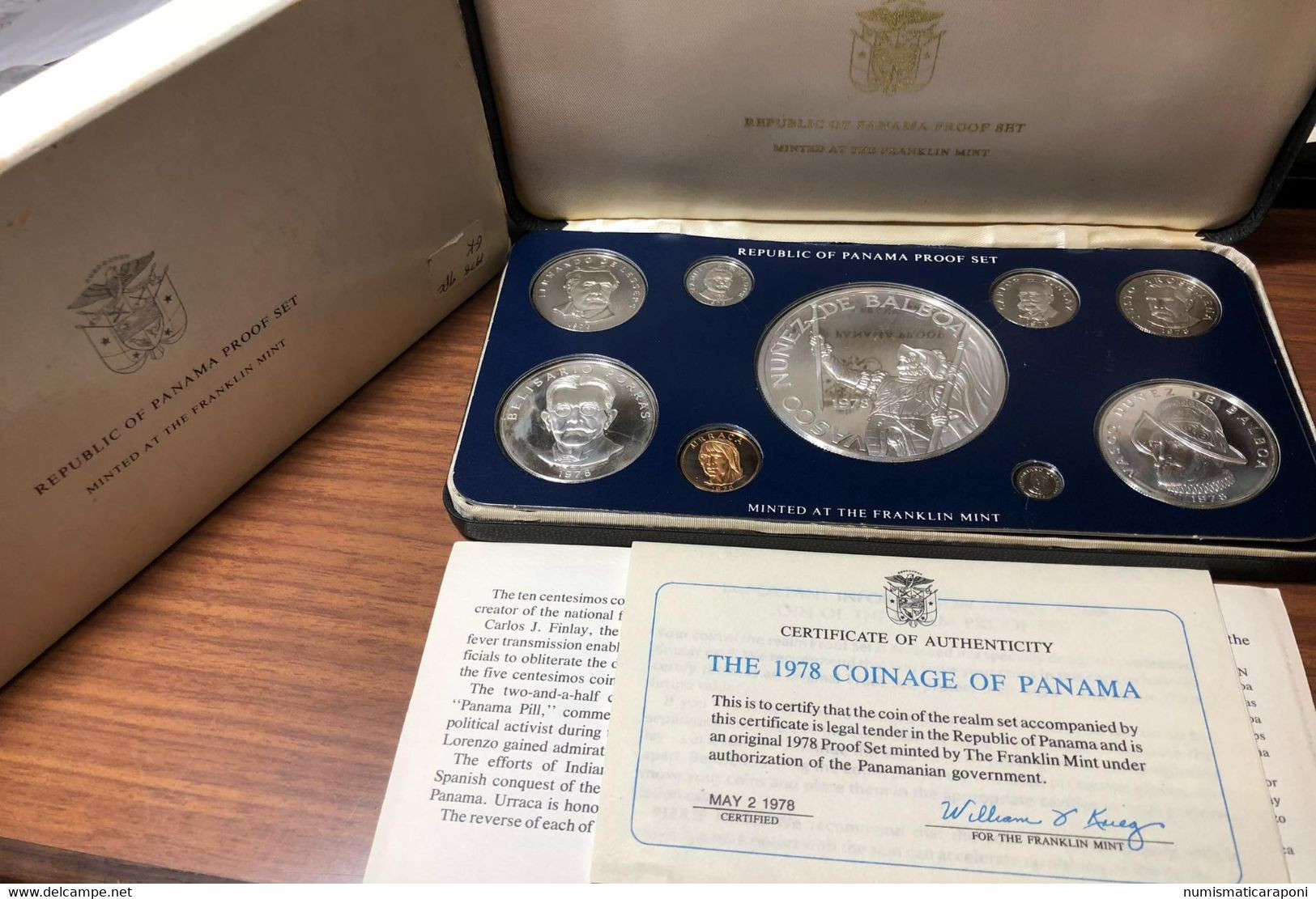 Panama PROOF SET 1978 9 Coins - Panama