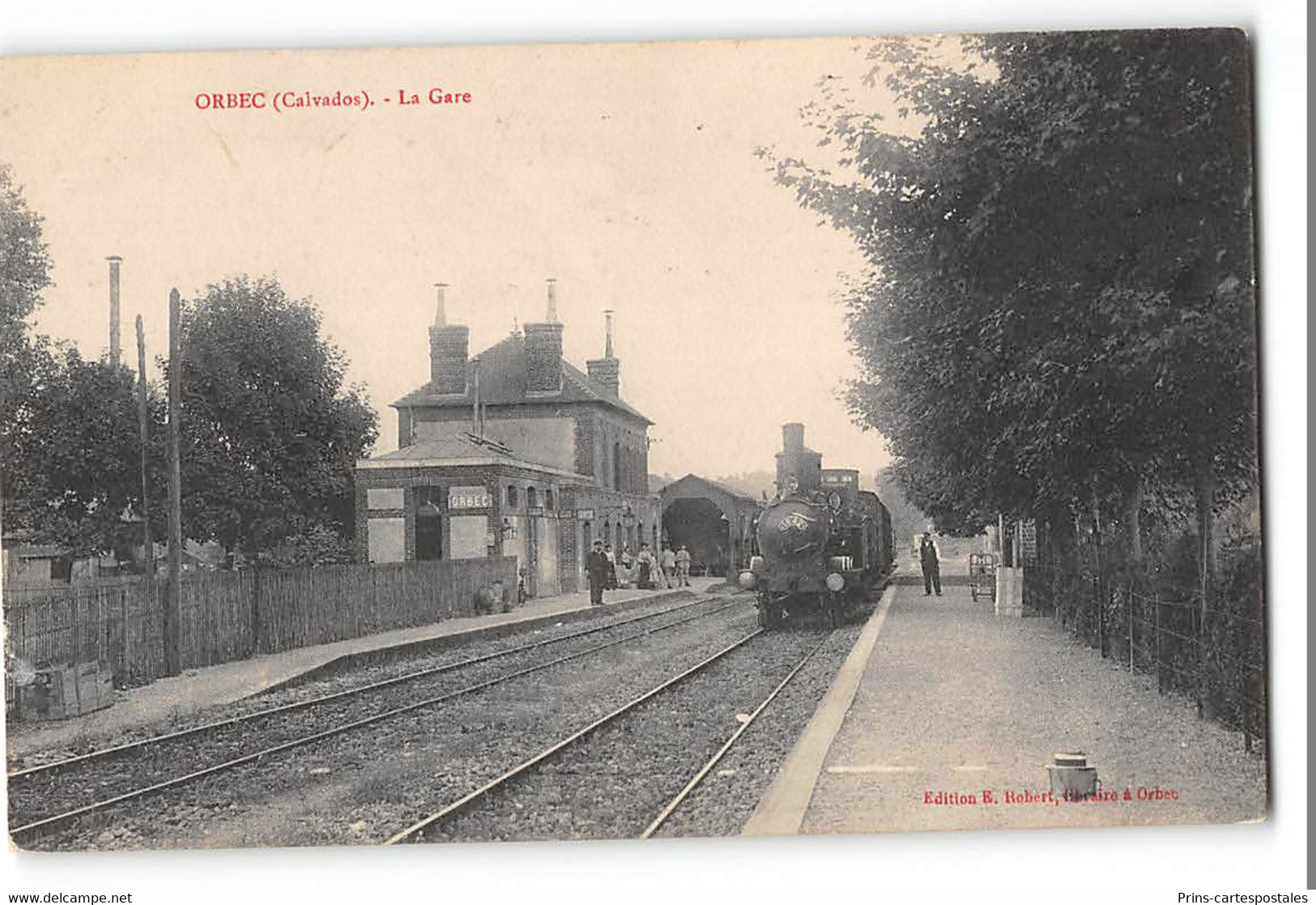 CPA 14 Orbec La Gare Train - Orbec