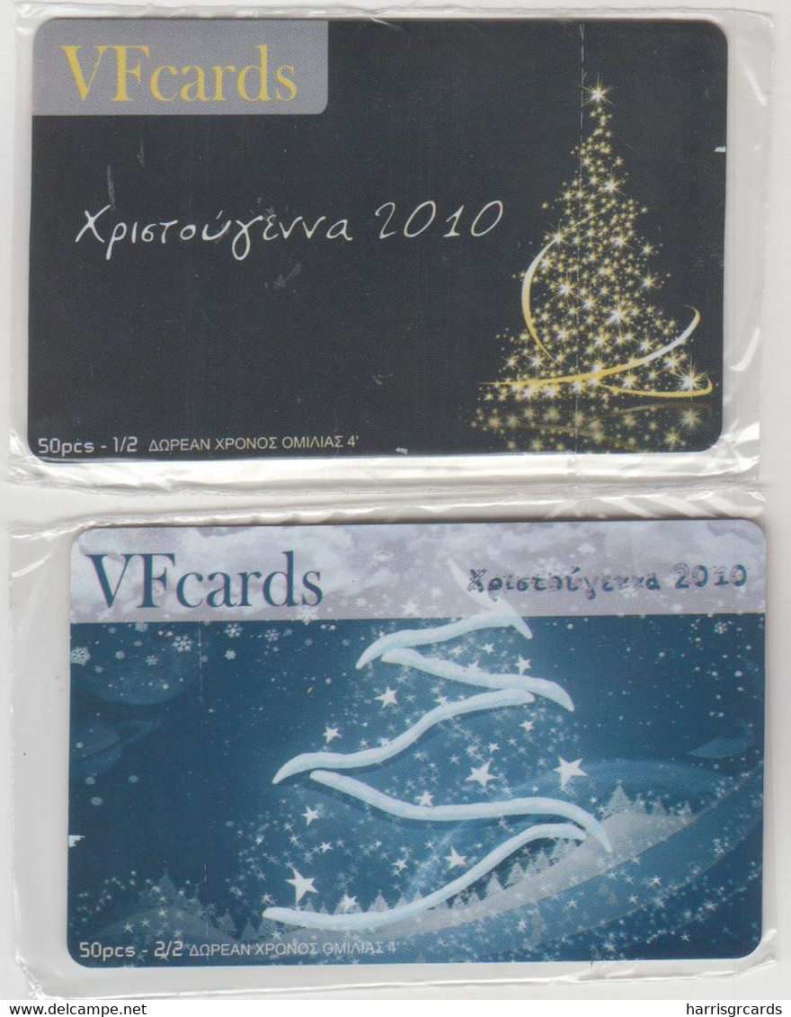 GREECE - Christmas 2010,Set 2 VF Promotion Prepaid Cards(Sample),tirage 450,exp.date 31/03/11,mint - Grèce