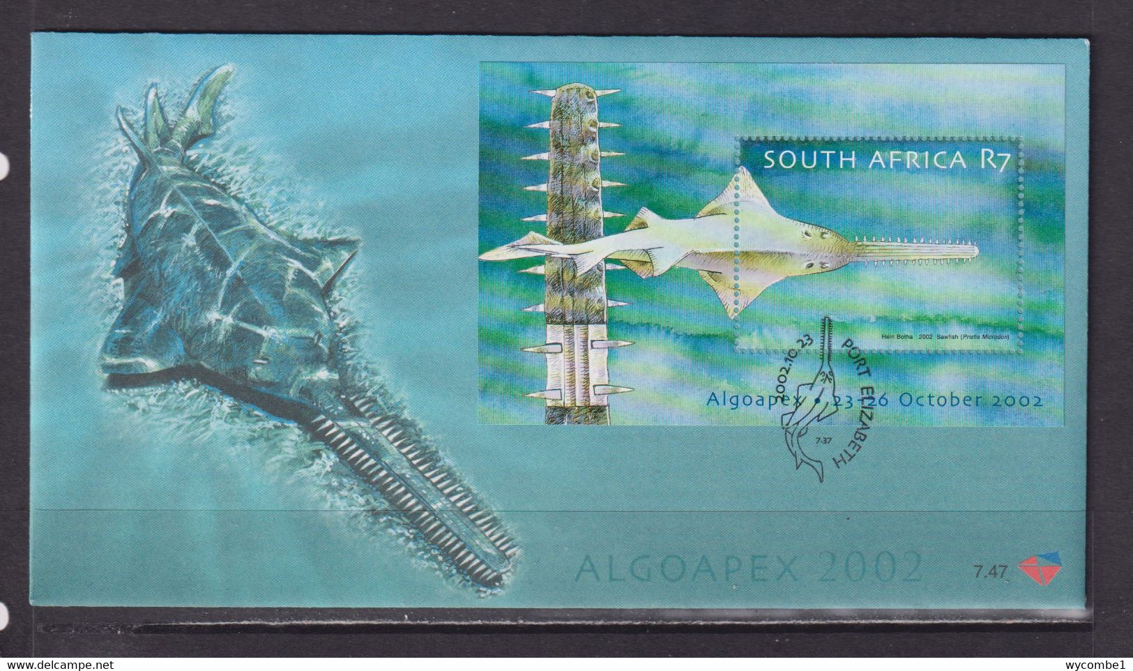 SOUTH AFRICA - 2002 Algoapex Miniature Sheet FDC As Scan - Brieven En Documenten