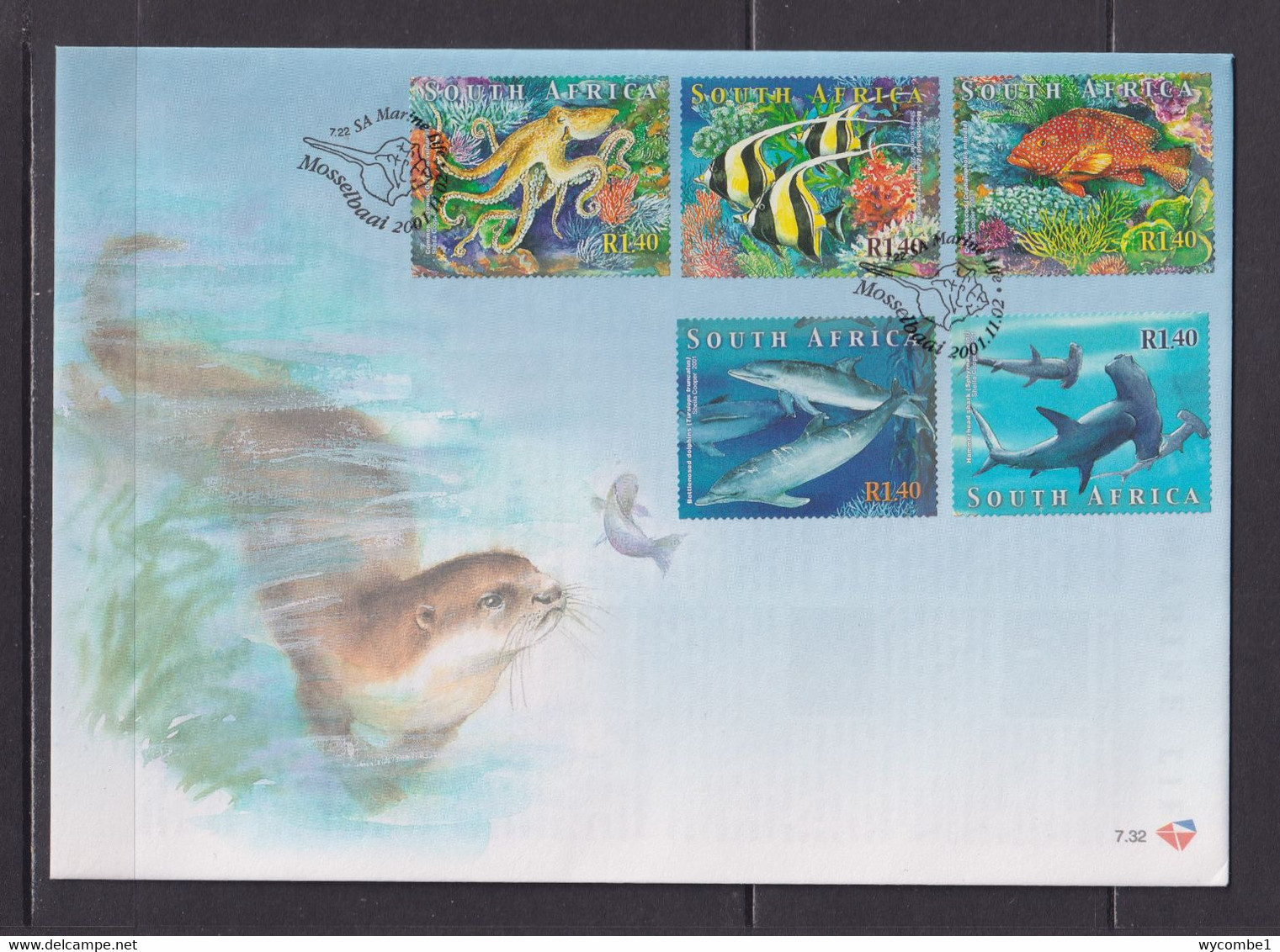 SOUTH AFRICA - 2001 Marine Life Large FDC X 2 As Scans - Briefe U. Dokumente