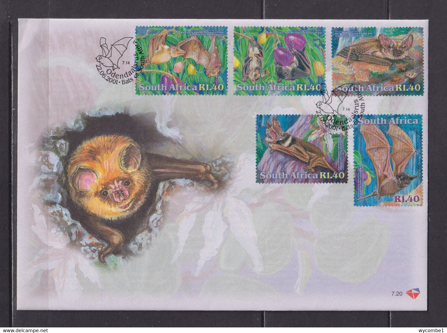 SOUTH AFRICA - 2001 Bats Large FDC X 2 As Scans - Lettres & Documents