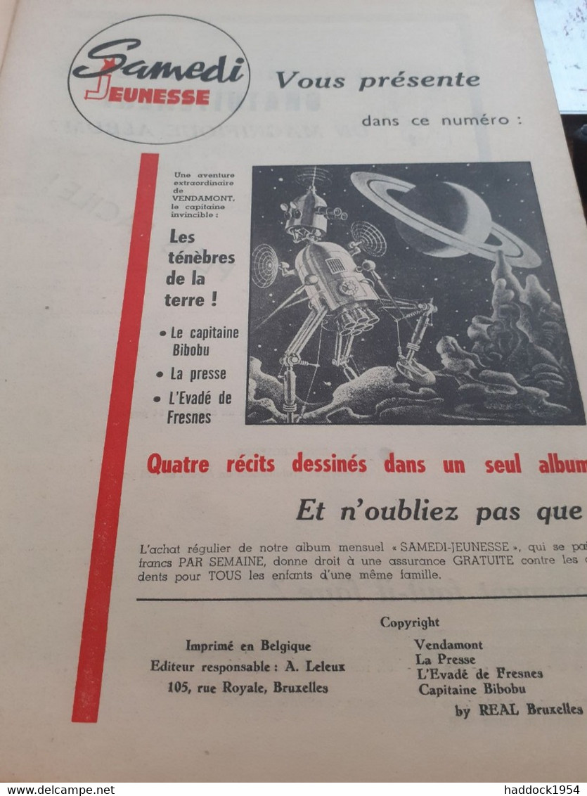 Les Ténèbres De La Terre   Samedi Jeunesse N° 60 1962 - Samedi Jeunesse